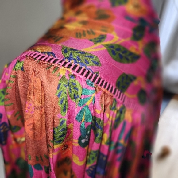 Olivaceous Floral Pink Women's Long sleeve blouse - Picture 3 of 8